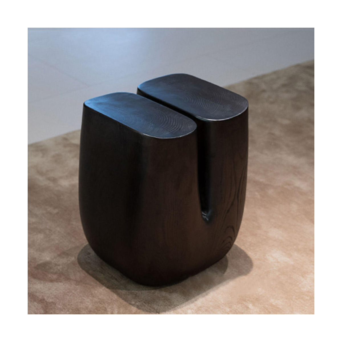 Ebony U-Notch Twin Stools